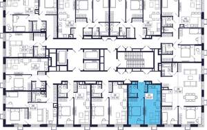 1-к квартира, строящийся дом, 40м2, 15/28 этаж
