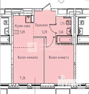 2-к квартира, строящийся дом, 37м2, 11/25 этаж