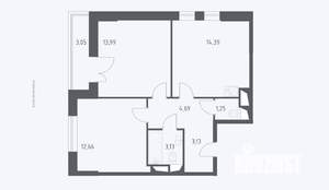 2-к квартира, вторичка, 54м2, 28/28 этаж