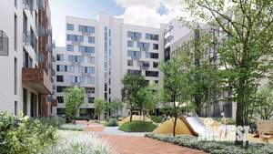 1-к квартира, строящийся дом, 45м2, 5/9 этаж