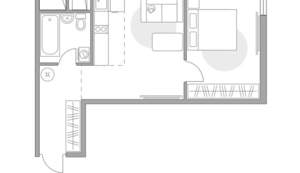 2-к квартира, строящийся дом, 33м2, 4/14 этаж