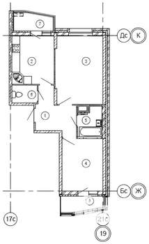 2-к квартира, вторичка, 62м2, 4/25 этаж