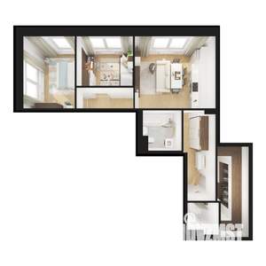 2-к квартира, вторичка, 61м2, 1/9 этаж