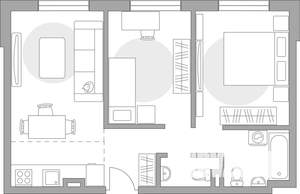 3-к квартира, строящийся дом, 51м2, 1/6 этаж