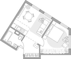 2-к квартира, вторичка, 38м2, 1/6 этаж