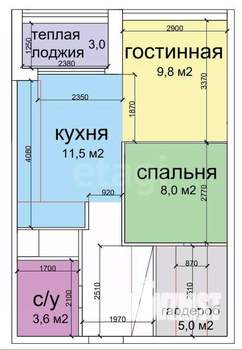 1-к квартира, вторичка, 45м2, 25/25 этаж