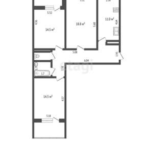 3-к квартира, вторичка, 79м2, 2/7 этаж