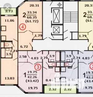 2-к квартира, вторичка, 61м2, 10/16 этаж
