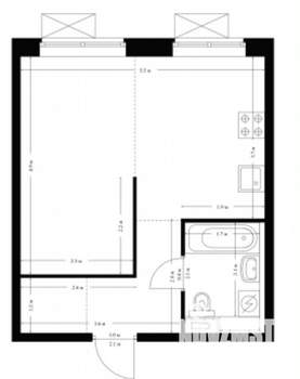 1-к квартира, вторичка, 31м2, 3/9 этаж