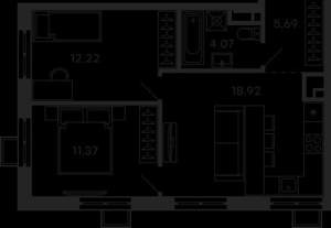 3-к квартира, вторичка, 52м2, 20/28 этаж