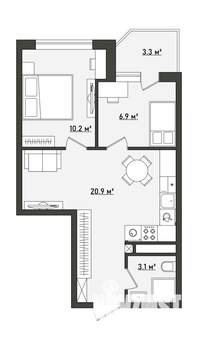 2-к квартира, вторичка, 41м2, 8/10 этаж