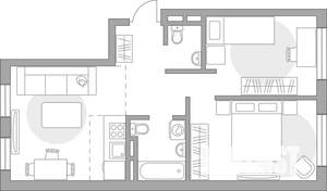 3-к квартира, вторичка, 51м2, 4/6 этаж