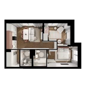 2-к квартира, вторичка, 50м2, 8/9 этаж