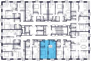 1-к квартира, строящийся дом, 44м2, 13/28 этаж