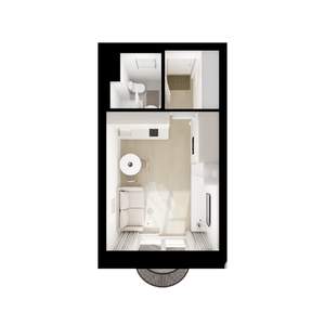 Студия квартира, вторичка, 20м2, 7/9 этаж