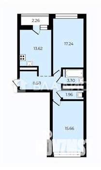 2-к квартира, вторичка, 61м2, 2/10 этаж