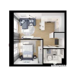 1-к квартира, вторичка, 36м2, 5/9 этаж