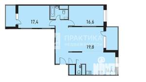 3-к квартира, вторичка, 104м2, 3/17 этаж