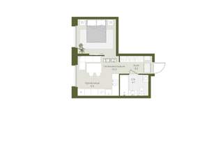 1-к квартира, вторичка, 30м2, 6/8 этаж