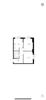 2-к квартира, вторичка, 50м2, 8/9 этаж