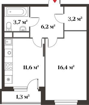 3-к квартира, вторичка, 72м2, 3/6 этаж