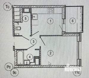 1-к квартира, вторичка, 28м2, 9/25 этаж