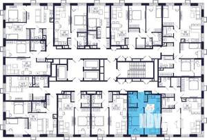 1-к квартира, строящийся дом, 40м2, 13/28 этаж