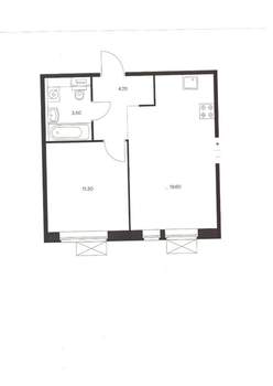 2-к квартира, вторичка, 40м2, 8/9 этаж