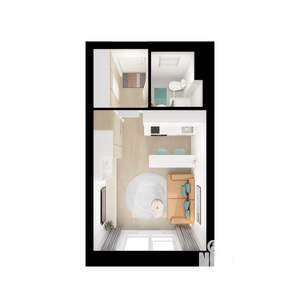 Студия квартира, вторичка, 20м2, 9/9 этаж