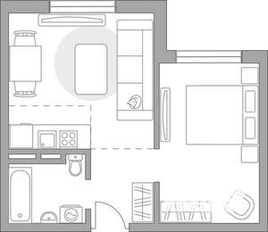 2-к квартира, вторичка, 35м2, 6/6 этаж
