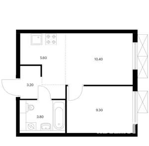 1-к квартира, вторичка, 32м2, 2/9 этаж