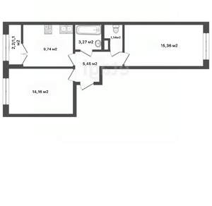 2-к квартира, вторичка, 52м2, 4/8 этаж