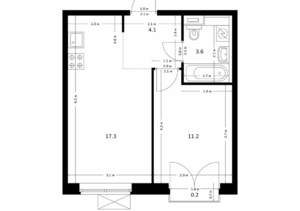 1-к квартира, вторичка, 36м2, 1/9 этаж