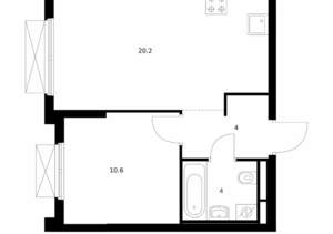 1-к квартира, вторичка, 39м2, 8/9 этаж