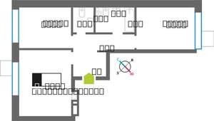 2-к квартира, вторичка, 53м2, 6/7 этаж