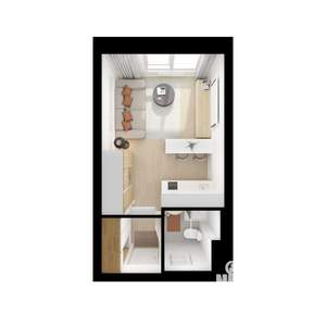 Студия квартира, вторичка, 20м2, 2/9 этаж