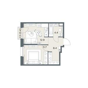 1-к квартира, вторичка, 38м2, 5/6 этаж