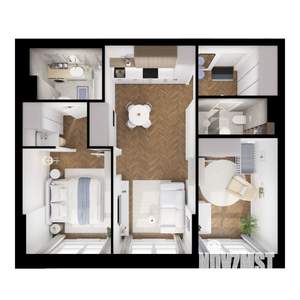 2-к квартира, вторичка, 56м2, 8/9 этаж