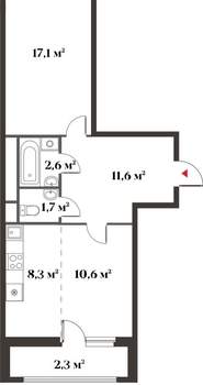 3-к квартира, вторичка, 72м2, 2/6 этаж
