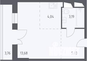 Студия квартира, вторичка, 29м2, 13/28 этаж