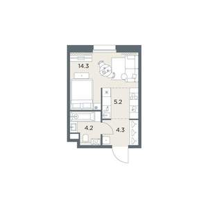 Студия квартира, вторичка, 28м2, 5/6 этаж
