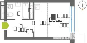 Студия квартира, вторичка, 23м2, 20/31 этаж
