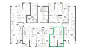 1-к квартира, вторичка, 48м2, 4/9 этаж