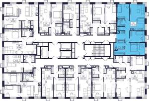 3-к квартира, строящийся дом, 81м2, 6/28 этаж