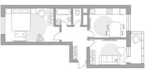 2-к квартира, вторичка, 58м2, 23/23 этаж