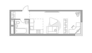 Студия квартира, вторичка, 26м2, 8/14 этаж