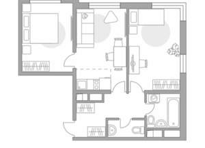 3-к квартира, строящийся дом, 49м2, 7/14 этаж