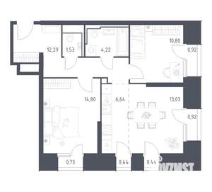 2-к квартира, вторичка, 67м2, 4/30 этаж