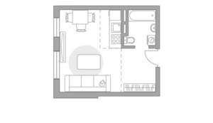 Студия квартира, строящийся дом, 27м2, 5/6 этаж