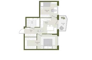 2-к квартира, вторичка, 47м2, 3/8 этаж